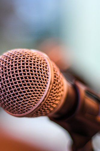 Foto von <a href="https://unsplash.com/de/@robinsonrecalde?utm_content=creditCopyText&utm_medium=referral&utm_source=unsplash">Robinson Recalde</a> auf <a href="https://unsplash.com/de/fotos/graues-mikrofon-auf-braunem-holzstander-sT0n-Ie8OKo?utm_content=creditCopyText&utm_medium=referral&utm_source=unsplash">Unsplash</a>       