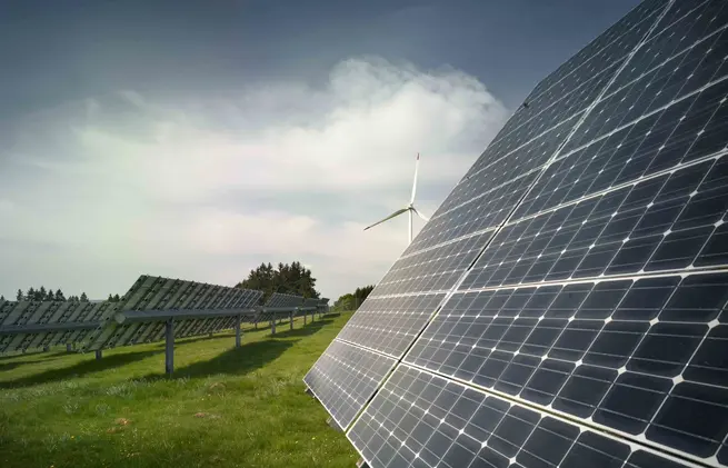 pv-anlage, solarkraft, windrad, windkraft